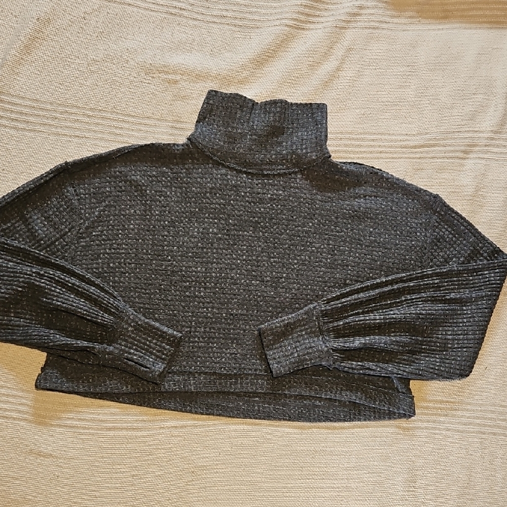 Free People Charcoal Turtleneck Sweater